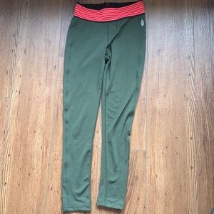 Free people movement dark green and pink women’s leggings